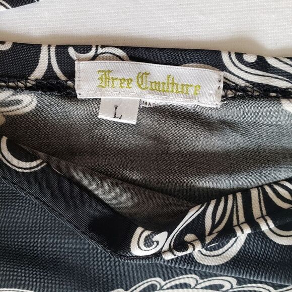 Free Coulture Black & White Swim Coverup Size Large - Picture 9 of 10